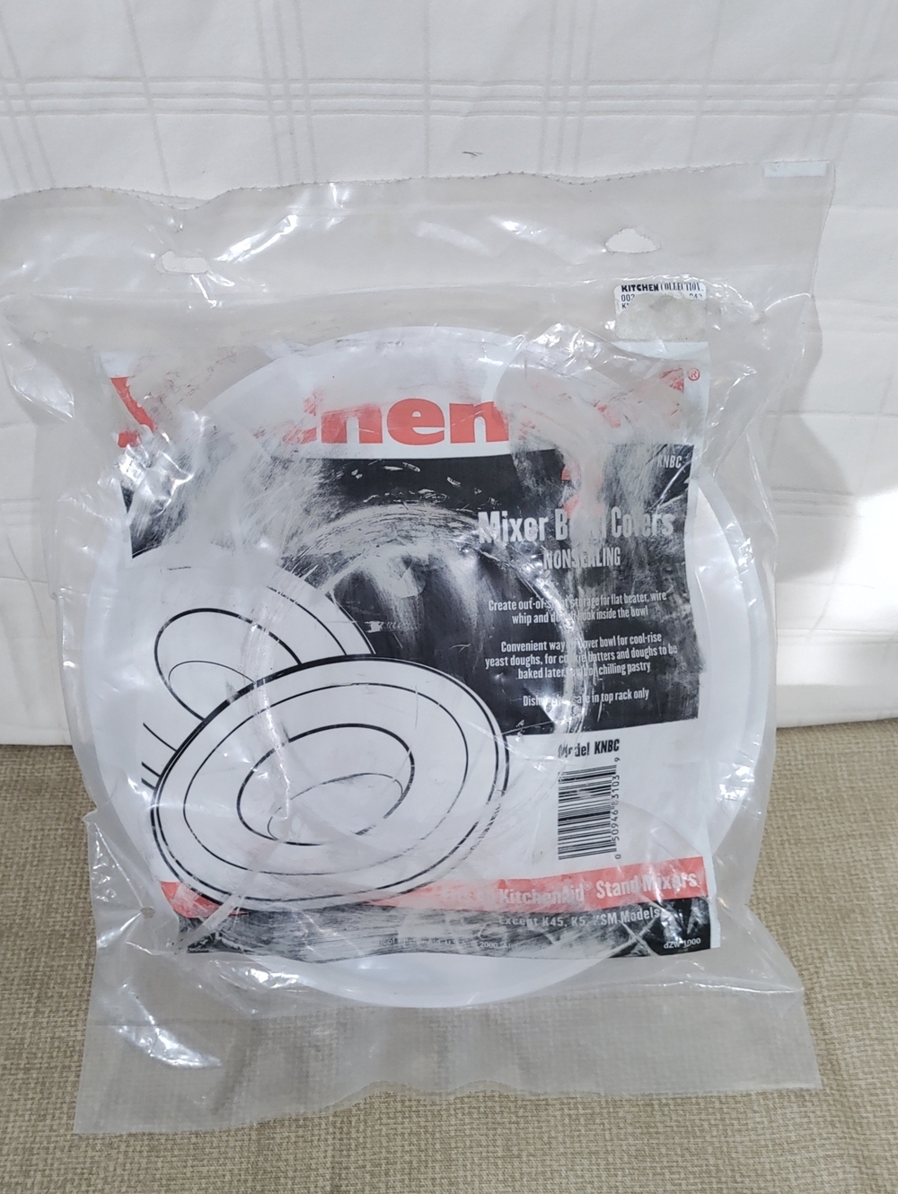 KitchenAid Bowl Covers KNBC 9½ Plastic 2-Pack for Tilt-Head Stand Mixers NEW